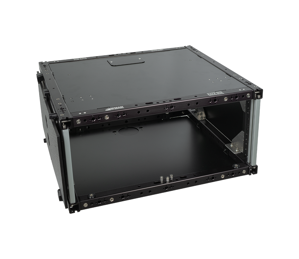10/50 extrusion rails mounted in front of rack rails